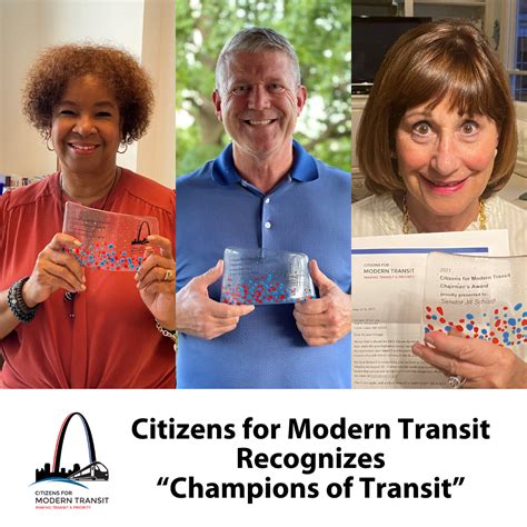 Citizens For Modern Transit Recognizes “champions Of Transit