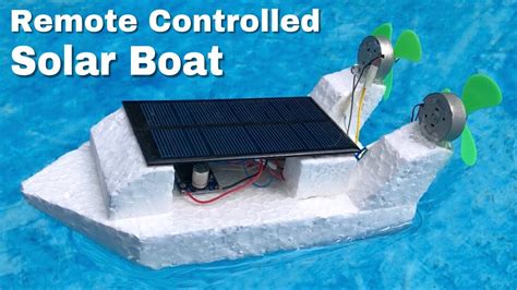 How To Make Boat Solar Powered Boat With Remote Control Youtube