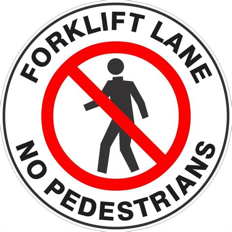 Forklift Lane No Pedestrians Floor Marker Buy Now Discount Safety