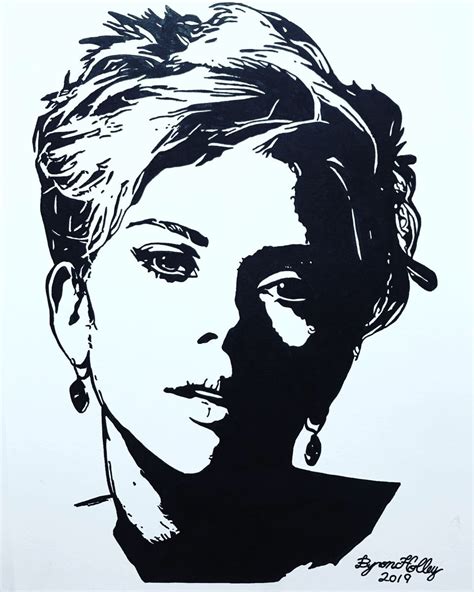 Scarlett Johansson Stencil Art Stencils Shadow Photos Wood Burning