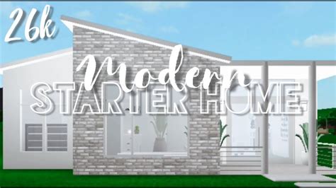 Welcome To Bloxburg Modern Starter Home 26k ♡ Youtube