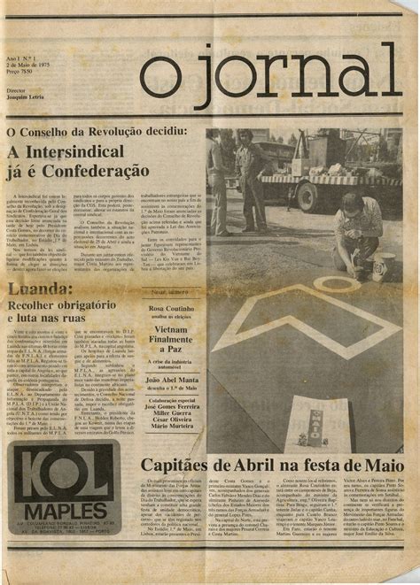 portadaloja: Há quarenta anos, menos um, surgiu o jornal