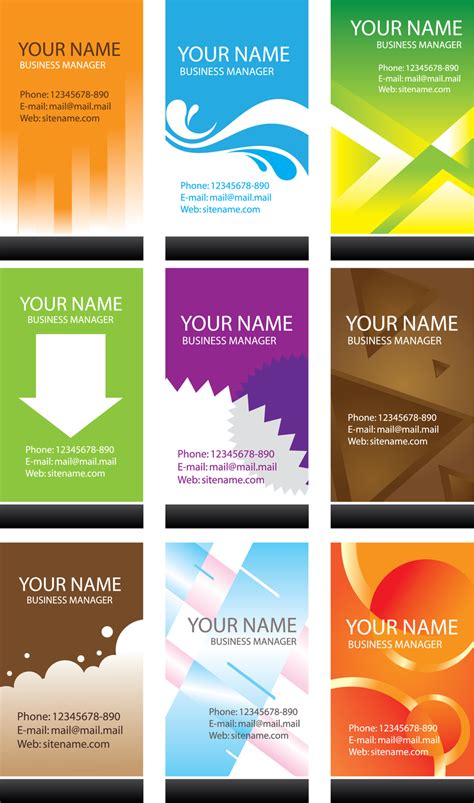 Simple Business Card Template Vector Vector Download