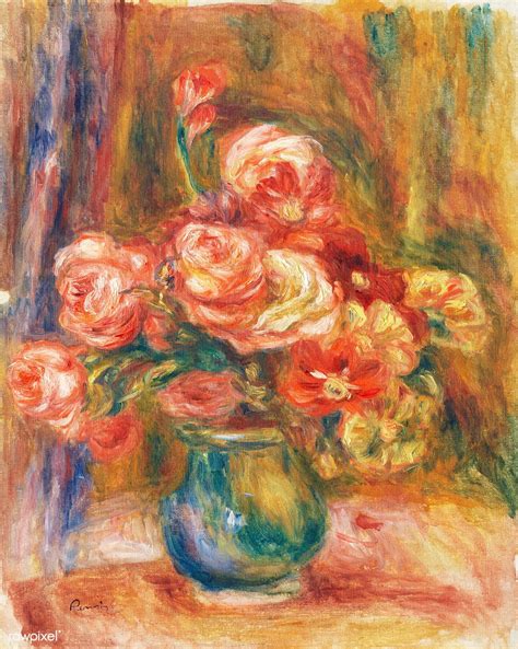 Vase Of Roses C 18901900 By Pierre Auguste Renoir Original From