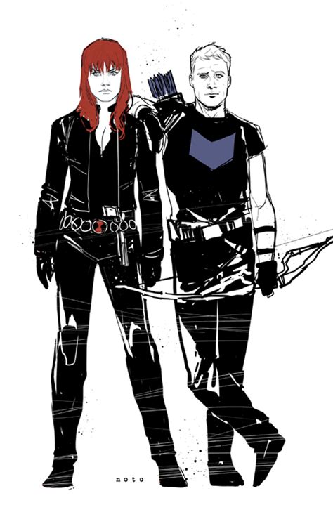 Endgame got it all a bit wrong. Phil Noto draws Hawkguy and Black Widow. Gorgeous. | OMEGA ...