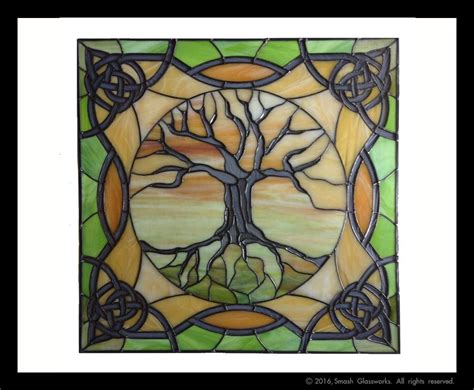 Tree Of Life At Sunset Stained Glass Panel Delphi Artist Gallery