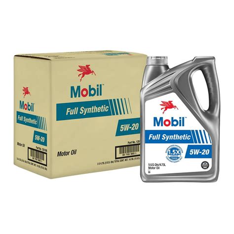 Mobil Full Synthetic Motor Oil 5w 20 5 Quart Case Of 3