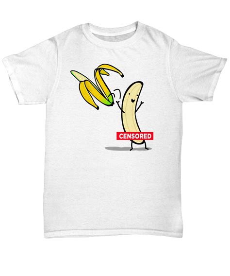 Naked Stripping Banana Strip Shirt Censored Funny Sexual Fruit