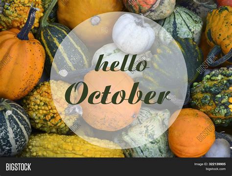 Hello October Greeting Image And Photo Free Trial Bigstock