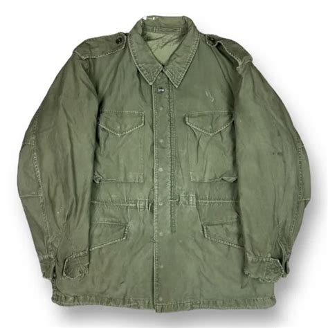 Vintage M 1951 Field Jacket Military Us Army Coat Vietnam Og 107 Size