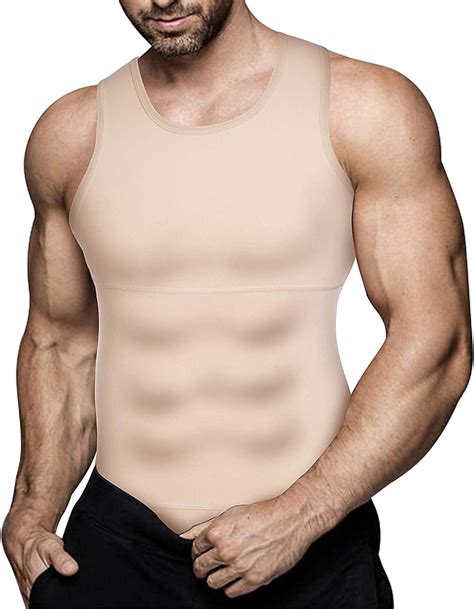 Gotoly Men Compression Shirt Slimming Shapewear Undershirt Body Shaper