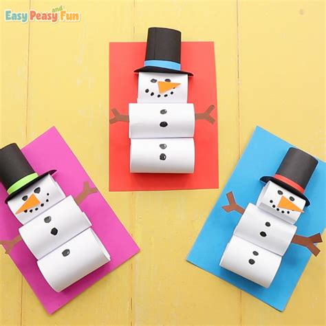 How To Make A Paper Snowman Craft Easy Peasy And Fun