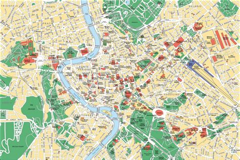 Map Of Rome Tourist Attractions Sightseeing And Tourist Tour Rome