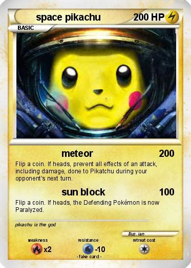 Pokémon Space Pikachu 9 9 Meteor My Pokemon Card