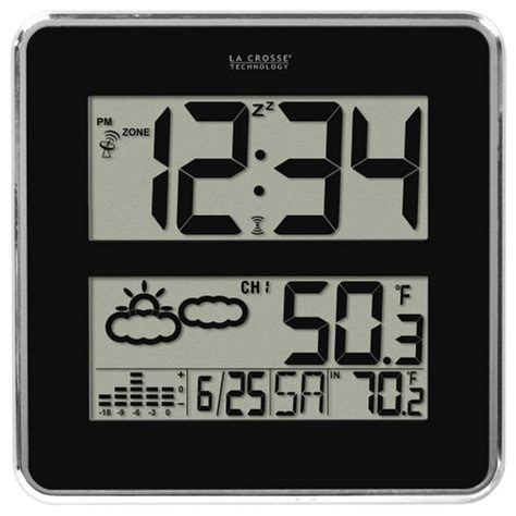 La Crosse Technology Atomic Digital Wall Clock With Forecast And Weather