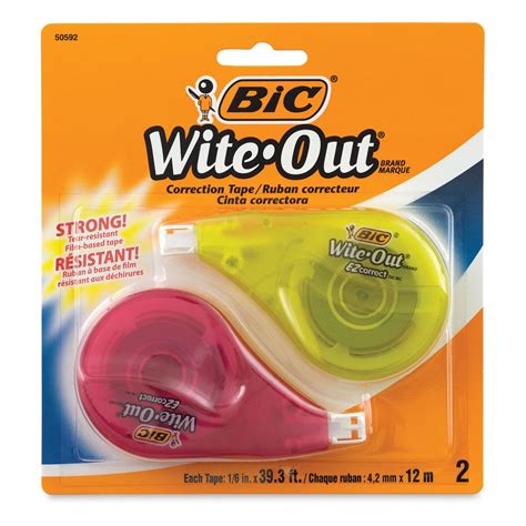 Fix Mistakes Fast With Bic Wite Out Ez Correct Correction Tape The