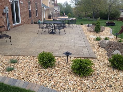 Finished Patio With Border Edging And Completed Landscaping