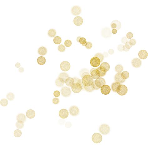 Gold Bokeh Lights Effect Of Bokeh Circles Isolated On Transparent