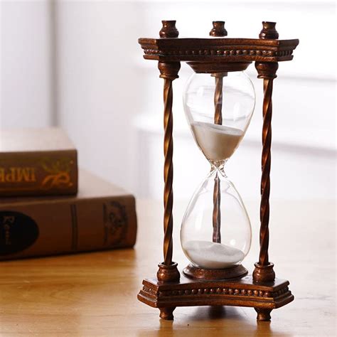 Vintage Hourglass Sand Timer 30 Minutes Brown Red Antique Etsy