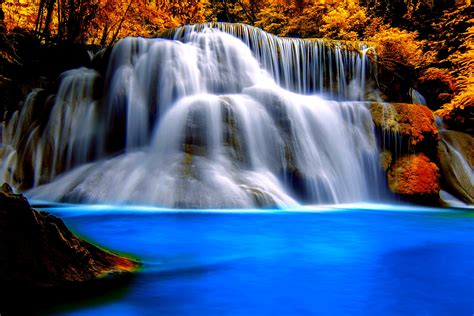 Waterfall River Landscape Nature Waterfalls Autumn