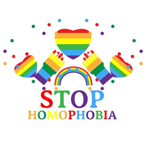 stop homophobia vector hd images modern stop homophobia with colorful heart vector illustration