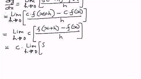 Differentiation Rules Proof Of Constant Multiple Rule Youtube
