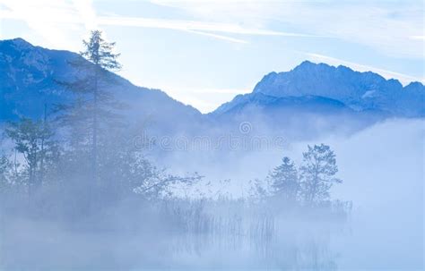 Montagne In Nebbia Di Primo Mattino Immagine Stock Immagine Di