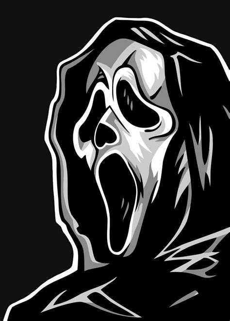 Ghostface Scream Stencil