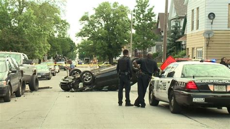 Police No Serious Injuries After Crash Involving Flipped Car Near 16th