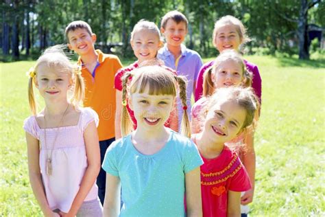Kids Outside In Park Stock Photo Image Of Activity Kids 99824210
