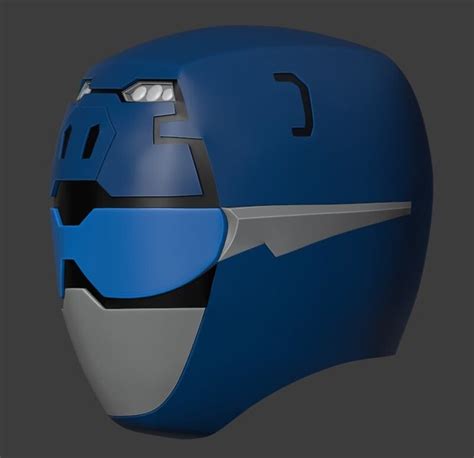 Artstation Beast Morphers Blue Ranger Helmet D Model For D Printing