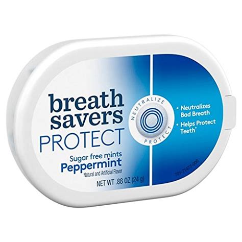 Breath Savers Protect Sugar Free Mints Peppermint 6 Count Pricepulse