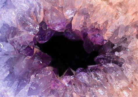 Hd Wallpaper Purple Geode Amethyst Crystal Macro Quartz Mineral