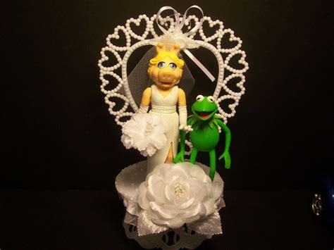 Kermit The Frog And Miss Piggy Wedding Cake Topper Funny The Etsy