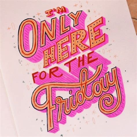 Friday Funday Hand Lettering Typography Quotes Lettering