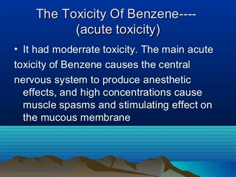 Acute And Chronic Benzene Poisoning