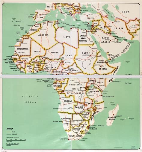 En Alta Resolución Detalle Mapa Político De África Con Las Marcas De