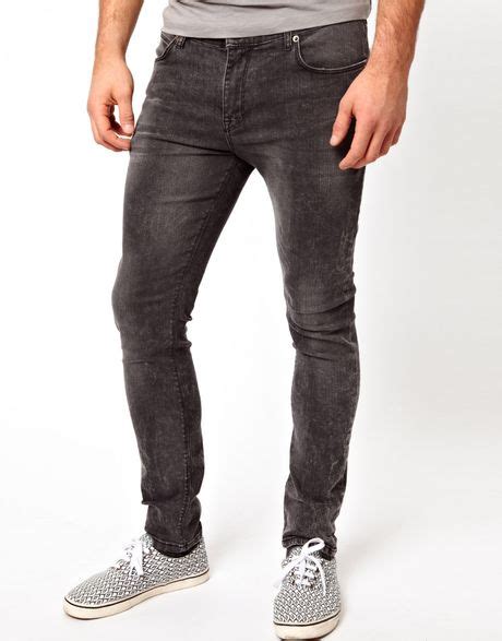 Asos Super Skinny Jeans In Gray For Men Grey Lyst