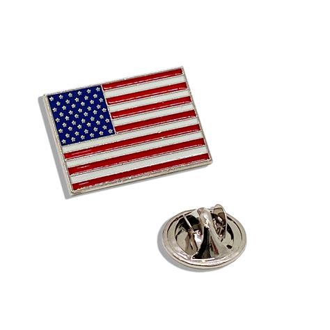American Flag Lapel Pins Silver Liberty Flags The American Wave