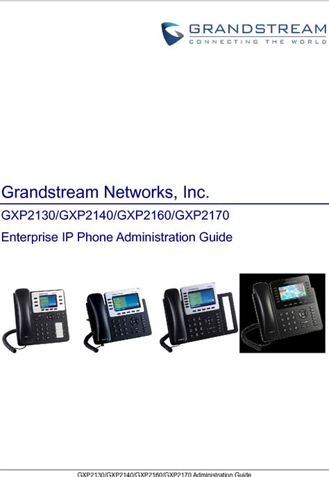 Grandstream Networks Gxp2170 Gxp2170 User Manual