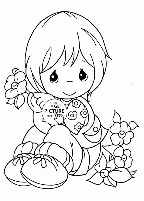 Cute Girl Coloring Pages Spring Flowers Coloring Pages Printable Cute