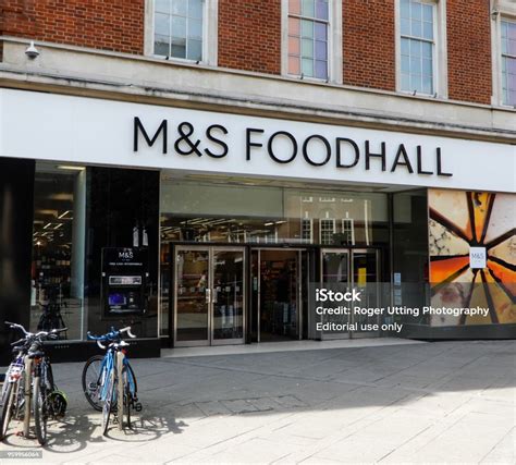 Marks And Spencers Food Hall Entrance In Friar Street Stock Photo