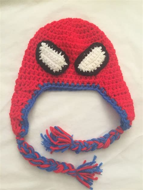 Spiderman Crochet Beanie By Kayseacrochet On Etsy