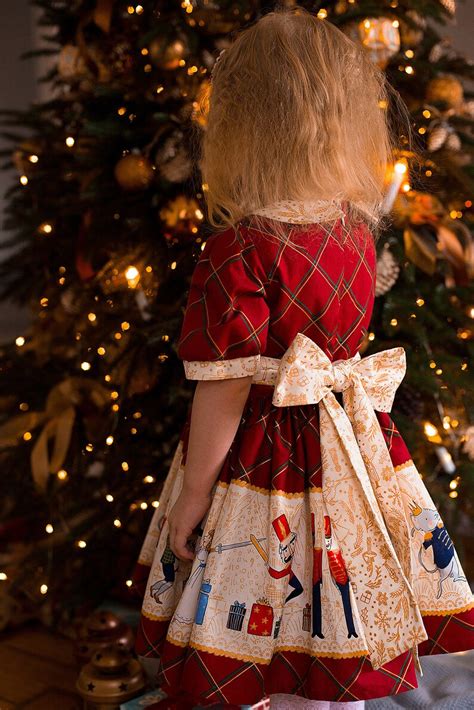 Nutcracker Baby Girl Dress Red Plaid Christmas Toddler Dress Etsy