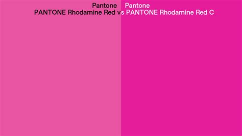 Pantone Rhodamine Red Vs Pantone Rhodamine Red C Side By Side Comparison