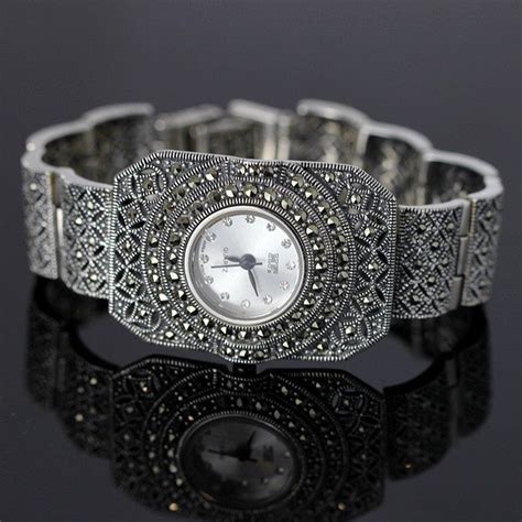 Classic Elegant Silver Pure Thai Silver Bracelet Watches Thailand