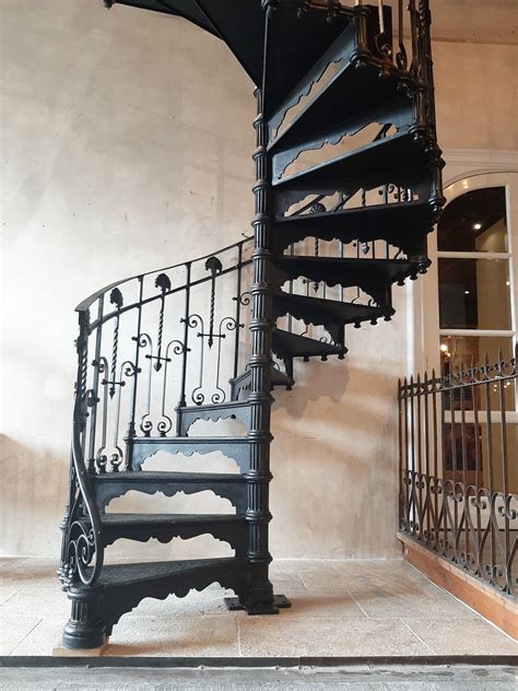 Antique French Cast Iron Spiral Staircase Piet Jonker
