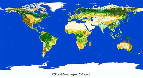 The Cci Global Land Cover Map From The 2010 Epoch 2008 2012 At 300m