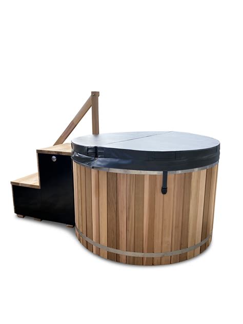 Outdoor Cedar Wood Fired Hot Tub Complete Kit Shym Saunas
