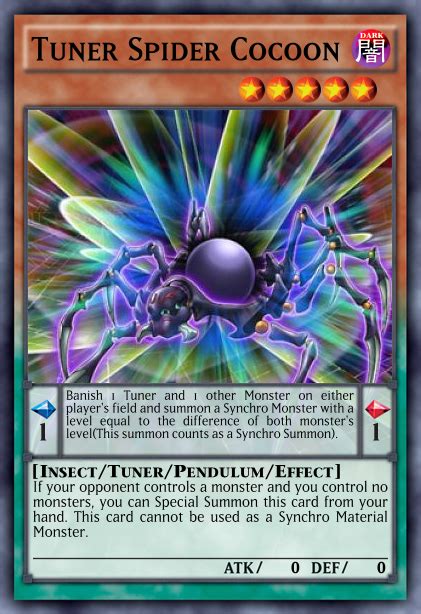 Tuner Spider Cocoon Casual Cards Yugioh Card Maker Forum